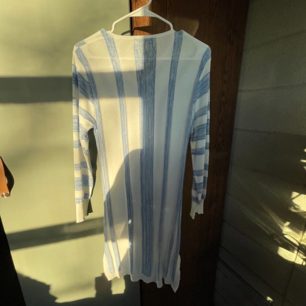 MISSLOOK Striped Tunic Sweater with Pockets - Picture 2 of 11